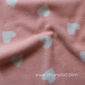 Hot Sale 100 Polyester Customized Color Soft And Stretchy Heart Pattern Print Polar Fleece Fabric For Clothing